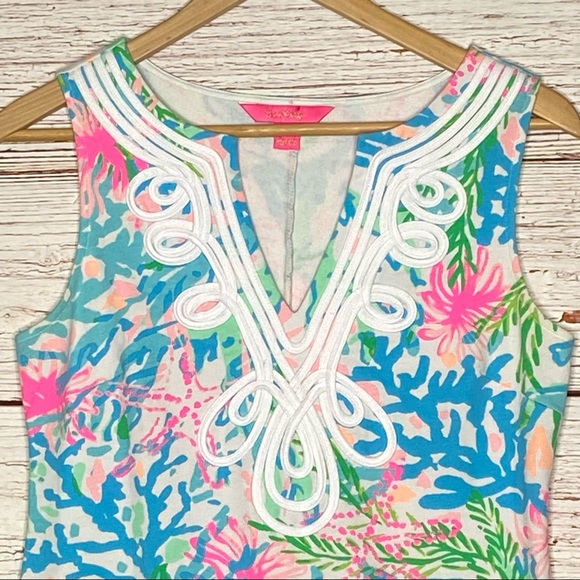 Lilly Pulitzer Harper Shift Dress in Coral Bay Sz XS - Picture 13 of 16